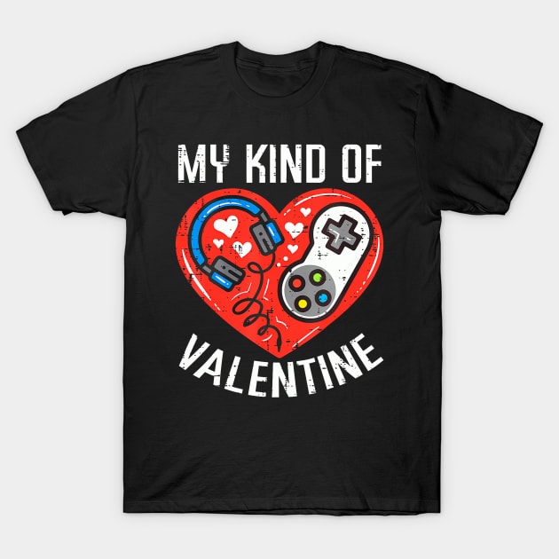 My Kind Valentine Gamer Valentines Day Gaming Men Boys Kids T-Shirt by jadolomadolo